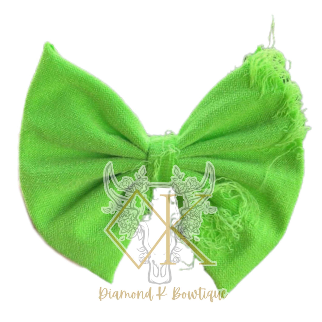 Neon green distressed