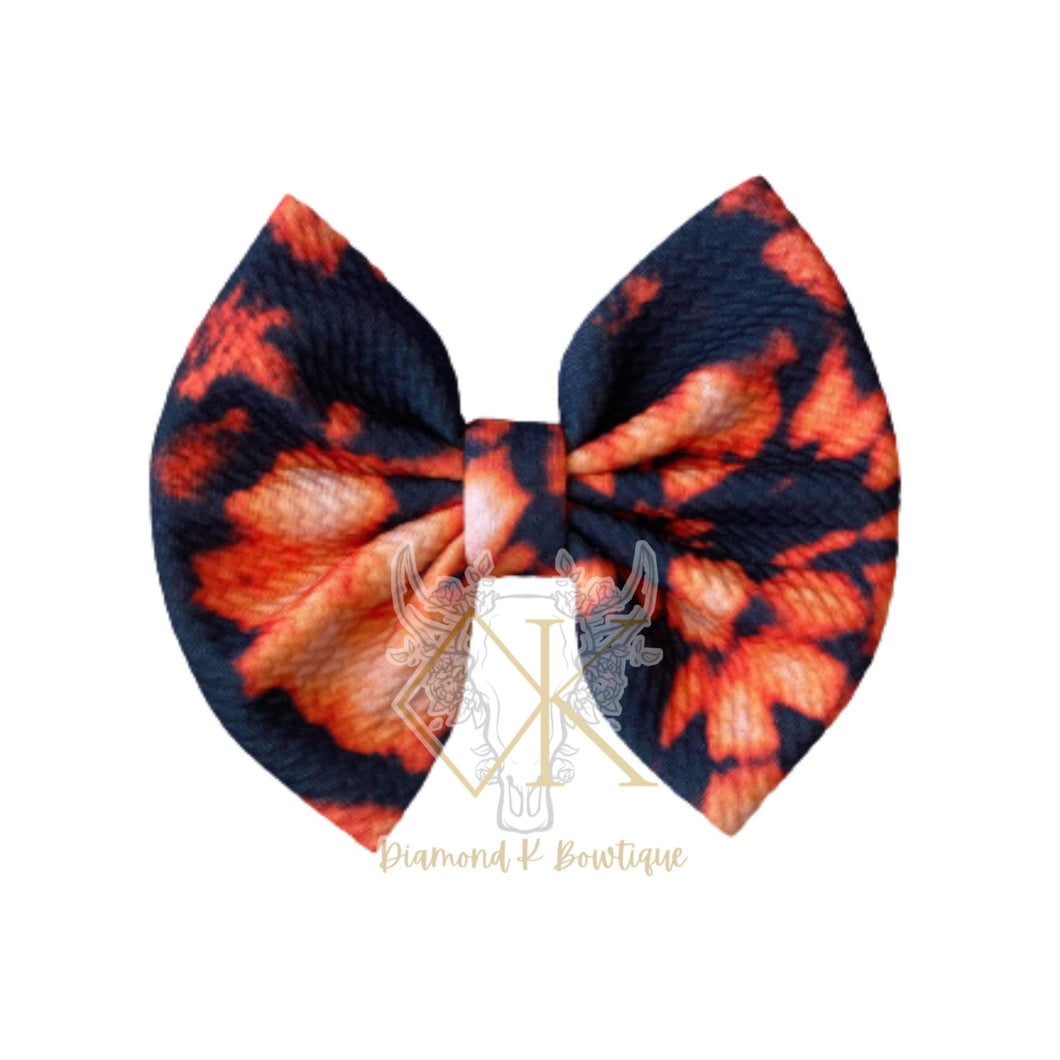 Orange/black tie dye