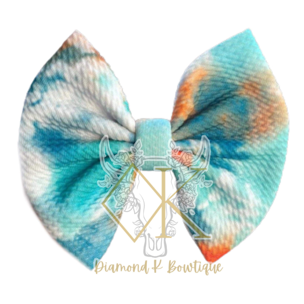 Orange/blue tie dye